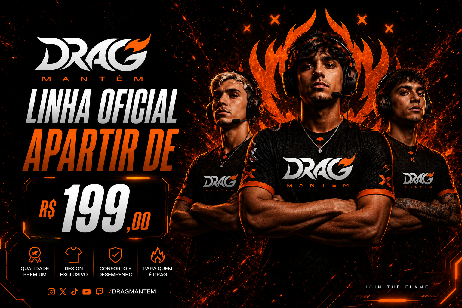 Linha oficial Drag Mantém — camisas a partir de R$ 199,00